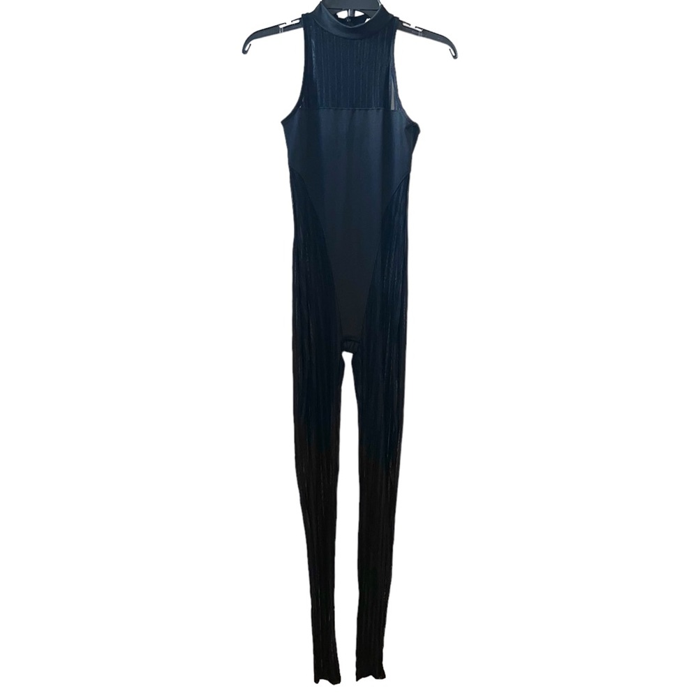 SOLD/Sexy Black Mesh Fashion Jumpsuit - Picture 10 of 15